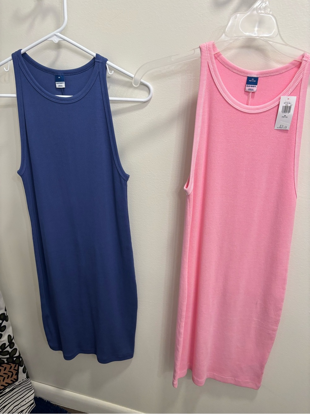 Old Navy Pink Ribbed Tank Dress